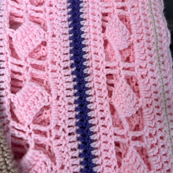 Trellis Handmade Crochet Blanket - Picture 2 of 5